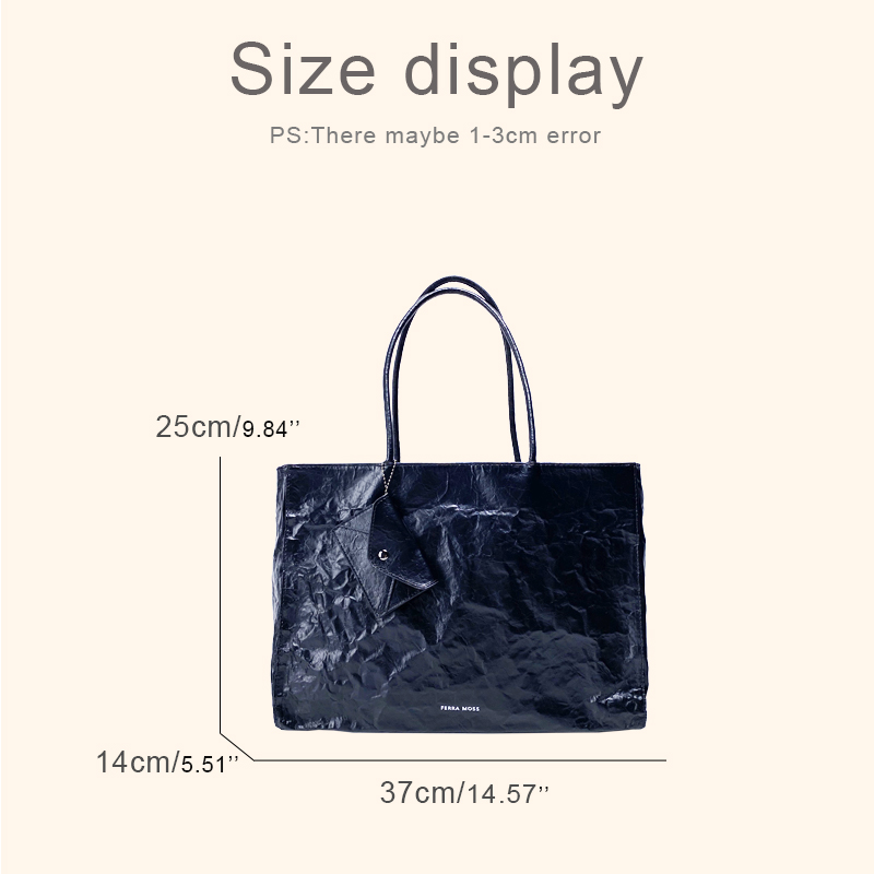 Korean Casual Kraft Paper Tote - Luxury Bag Collection 评论和价格