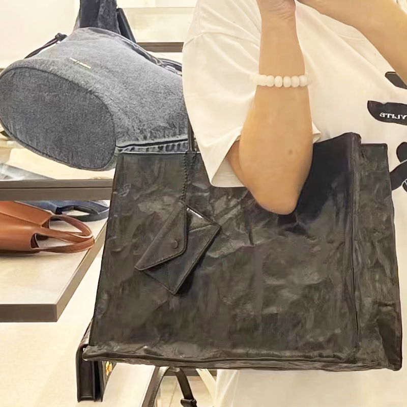 Korean Casual Kraft Paper Tote - Luxury Bag Collection 评论和价格