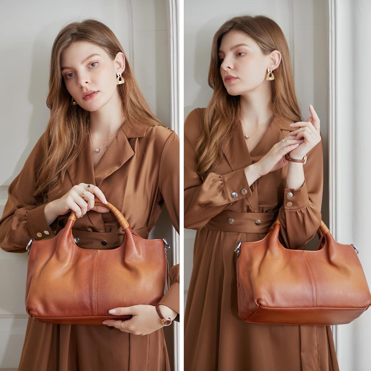 Genuine Leather Shoulder Bags  - Quiet Luxury Bags Designer 评论和价格