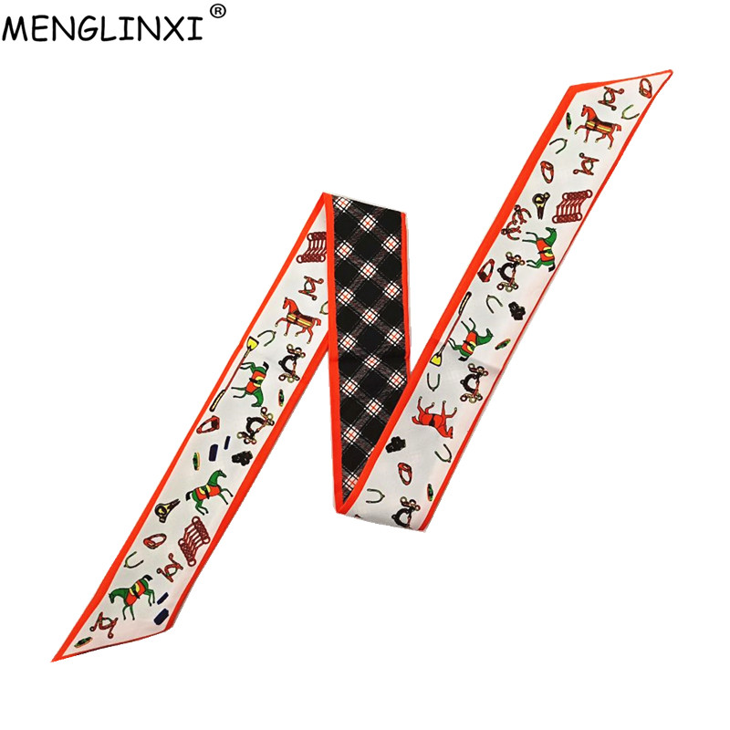Horse Plaid Skinny Scarf Women - Luxury Bags For Women Brands 评论和价格