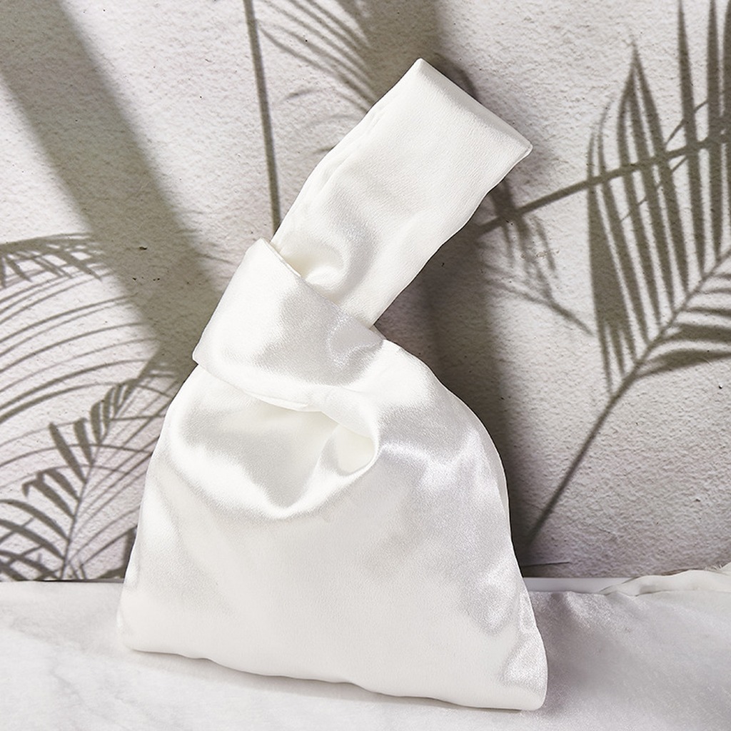 Women Silk Satin Knot Wrist Ba - Luxury Bags Consignment 评论和价格