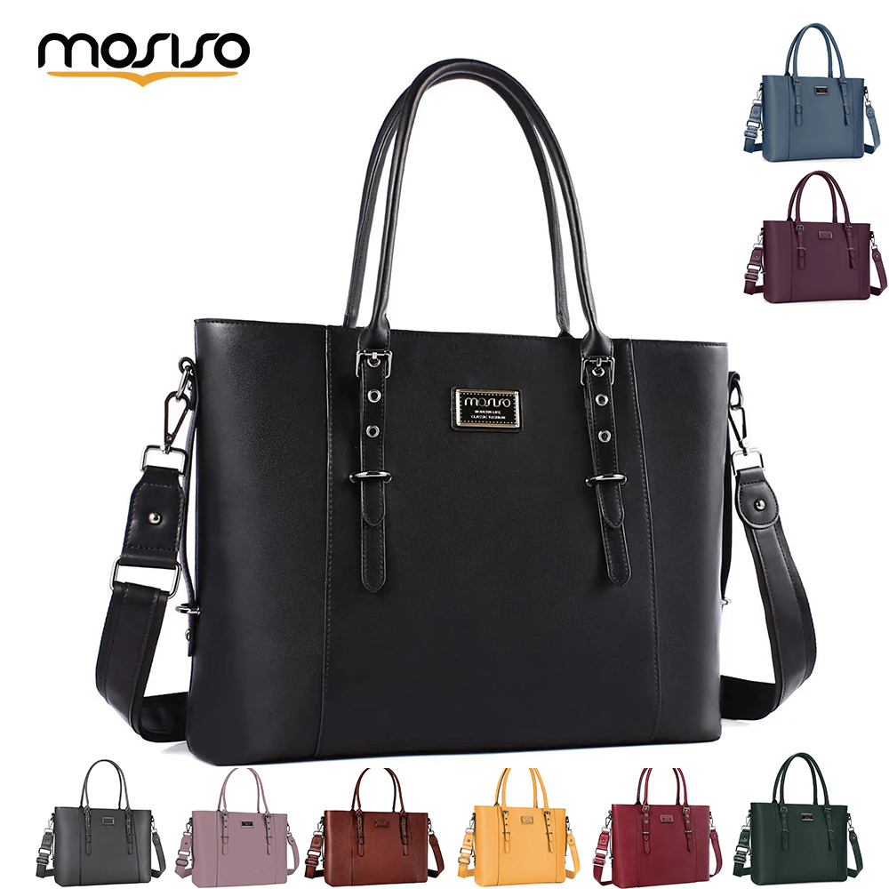 MOSISO Tote Bag for Women MacB - Laptop Bag Leather 15 评论和价格