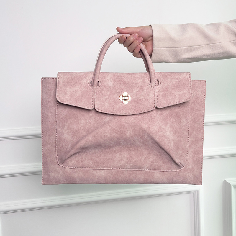 Elegant Pink PU Leather Laptop - Laptop Bag Leather 15 评论和价格