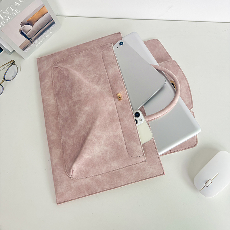 Elegant Pink PU Leather Laptop - Laptop Bag Leather 15 评论和价格