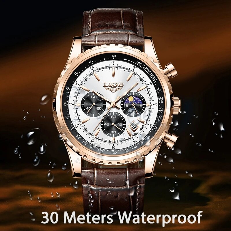 LIGE New Mens Watches Top Bran - Luxury Bags Brands List 评论和价格
