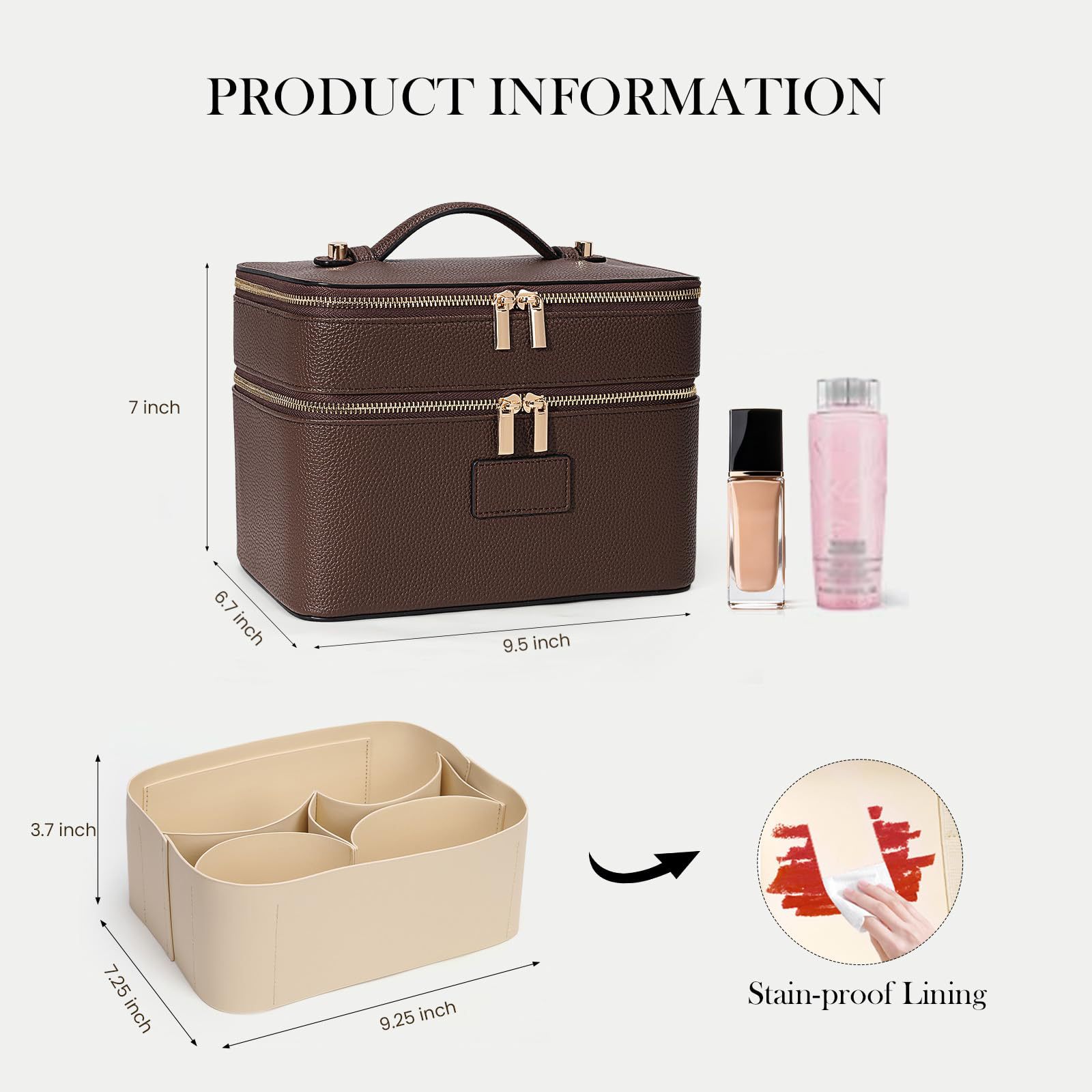 Large Capacity Double-layer Lu - Luxury Bags Leather 评论和价格