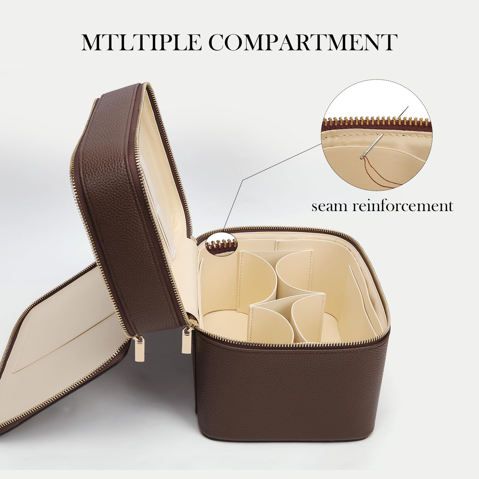 Large Capacity Double-layer Lu - Luxury Bags Leather 评论和价格