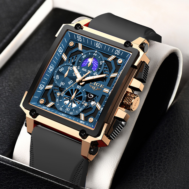New LIGE Mens Watches Top Bran - Luxury Bags Brands List 评论和价格