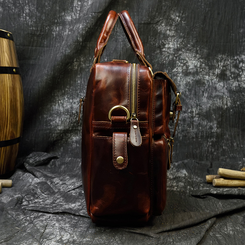 Men's genuine leather briefcas - Laptop Bag Leather 15 评论和价格