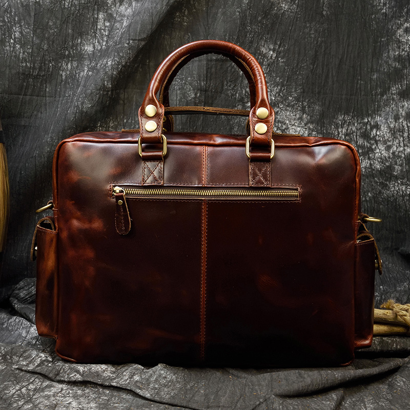 Men's genuine leather briefcas - Laptop Bag Leather 15 评论和价格