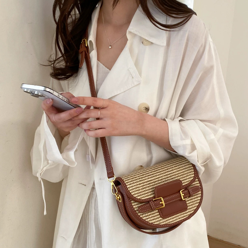 England Style Mini Straw Saddl - Luxury Bags Leather 评论和价格
