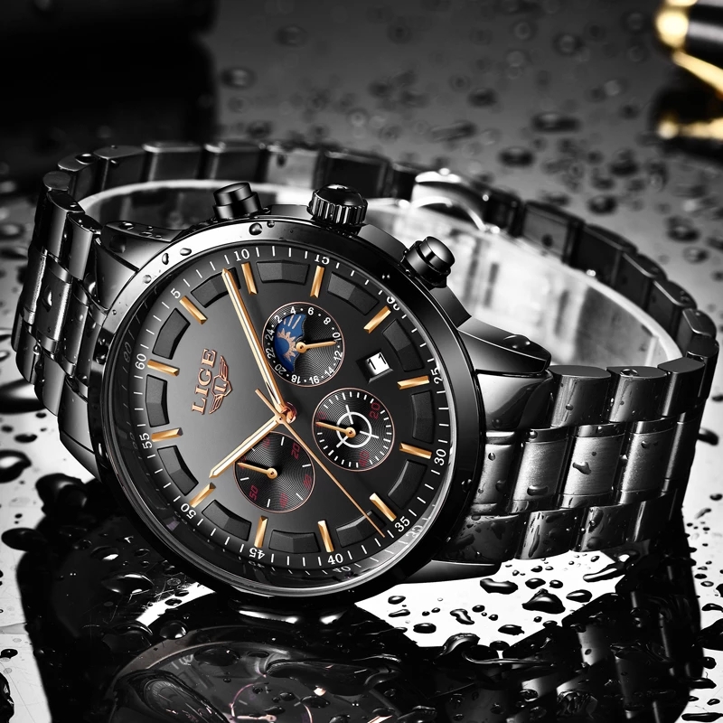 LIGE Business Watches Mens Top - Luxury Bags Brands List 评论和价格