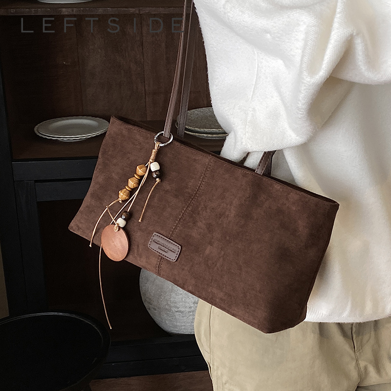 LEFTSIDE Retro Suede Shoulder  - Luxury Bags 2026 Trends 评论和价格